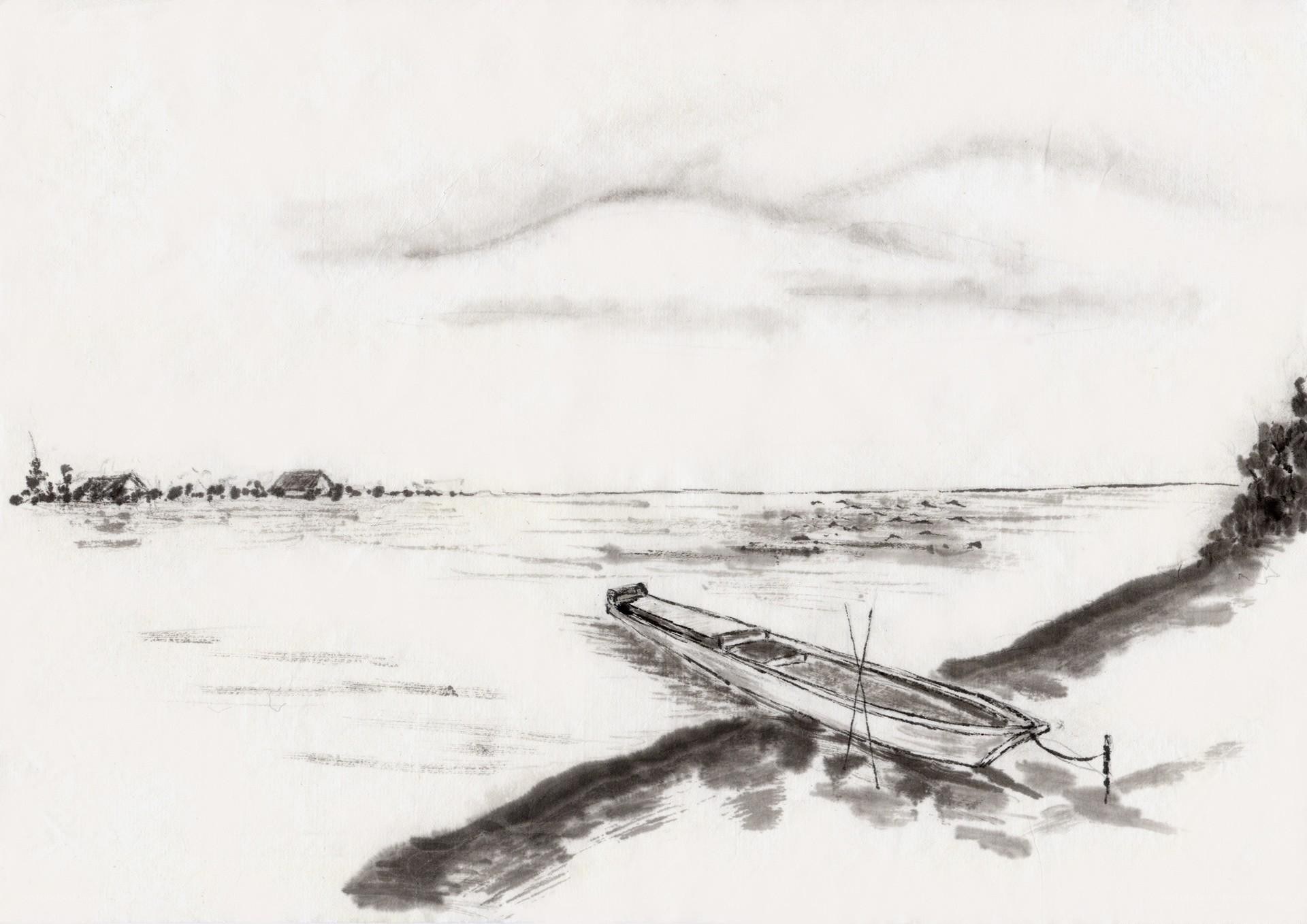 Boat on a calm river
