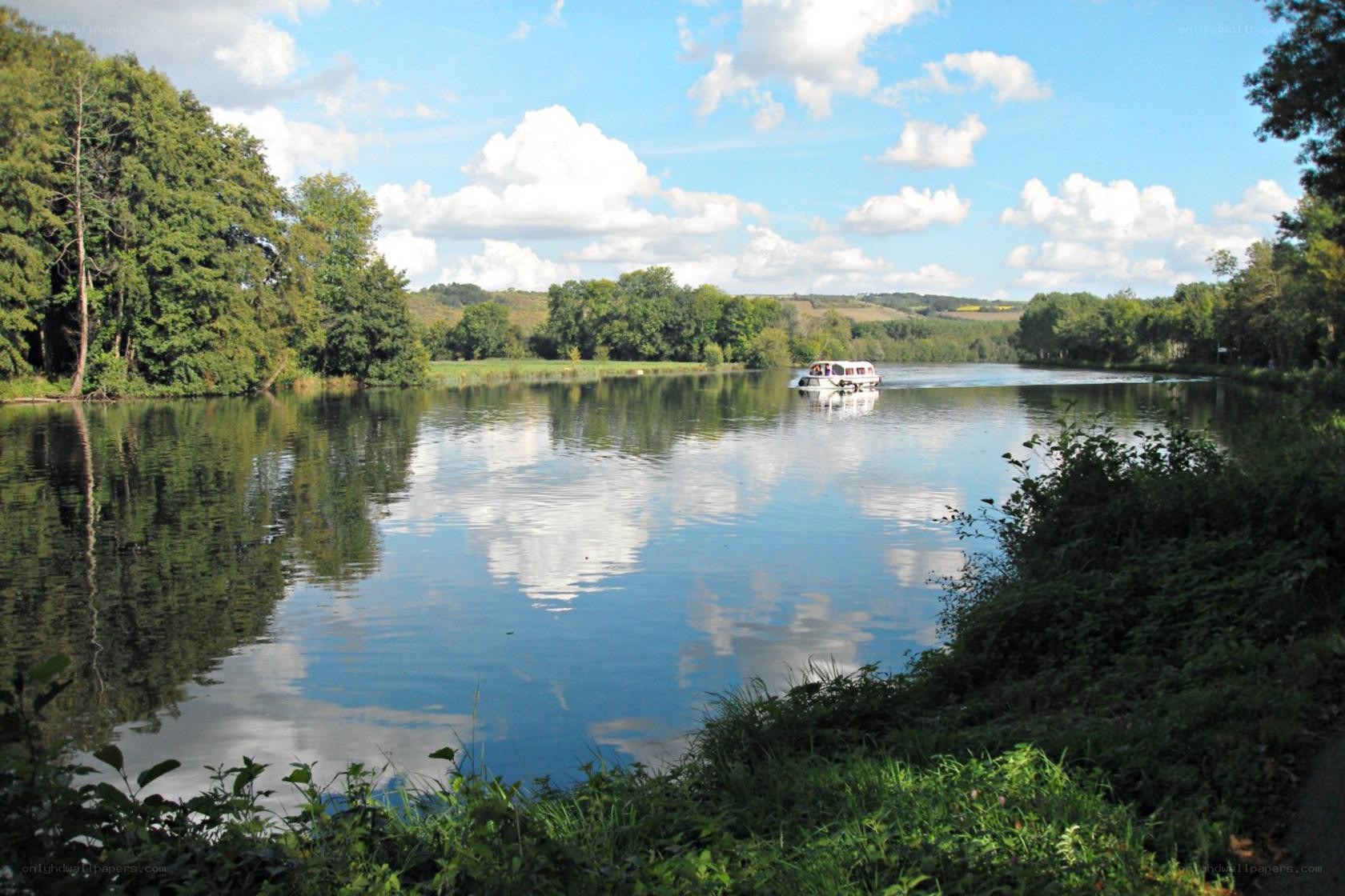 Boat on a calm river