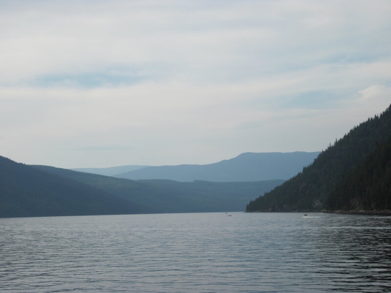 Boat on a Lake — Blue, Calm