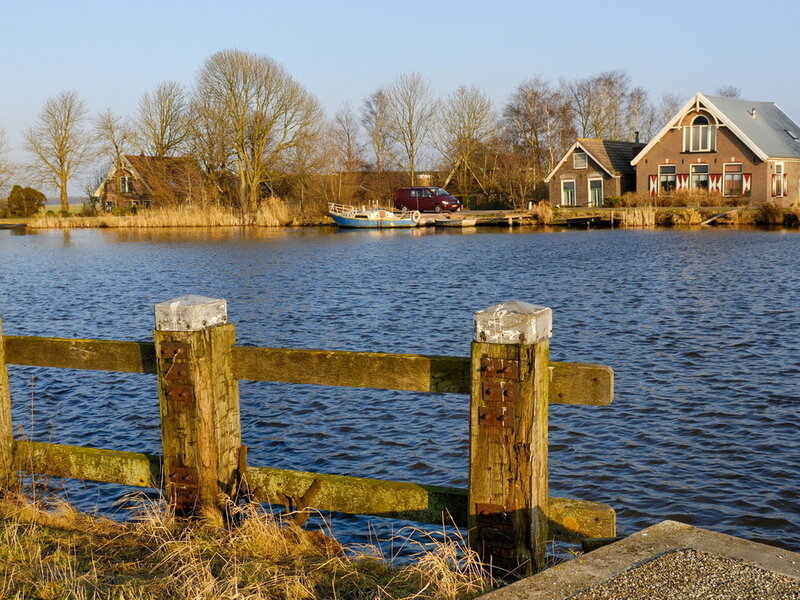 Boat on a Lake — Blue