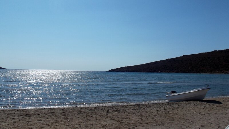 Boat on a quiet beach
