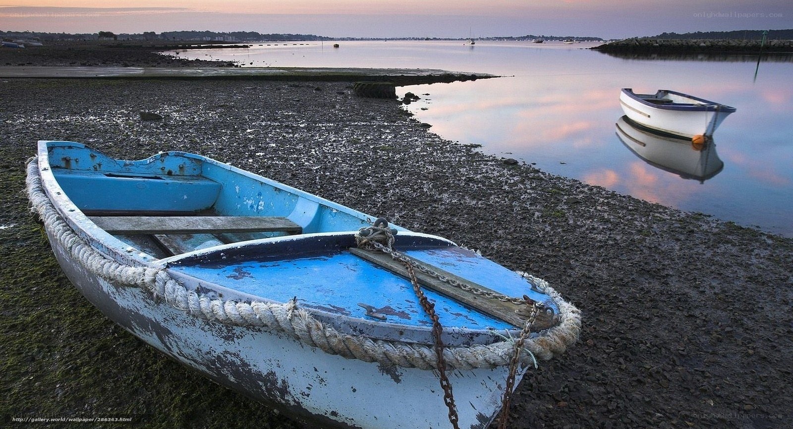 Boat on a quiet shore