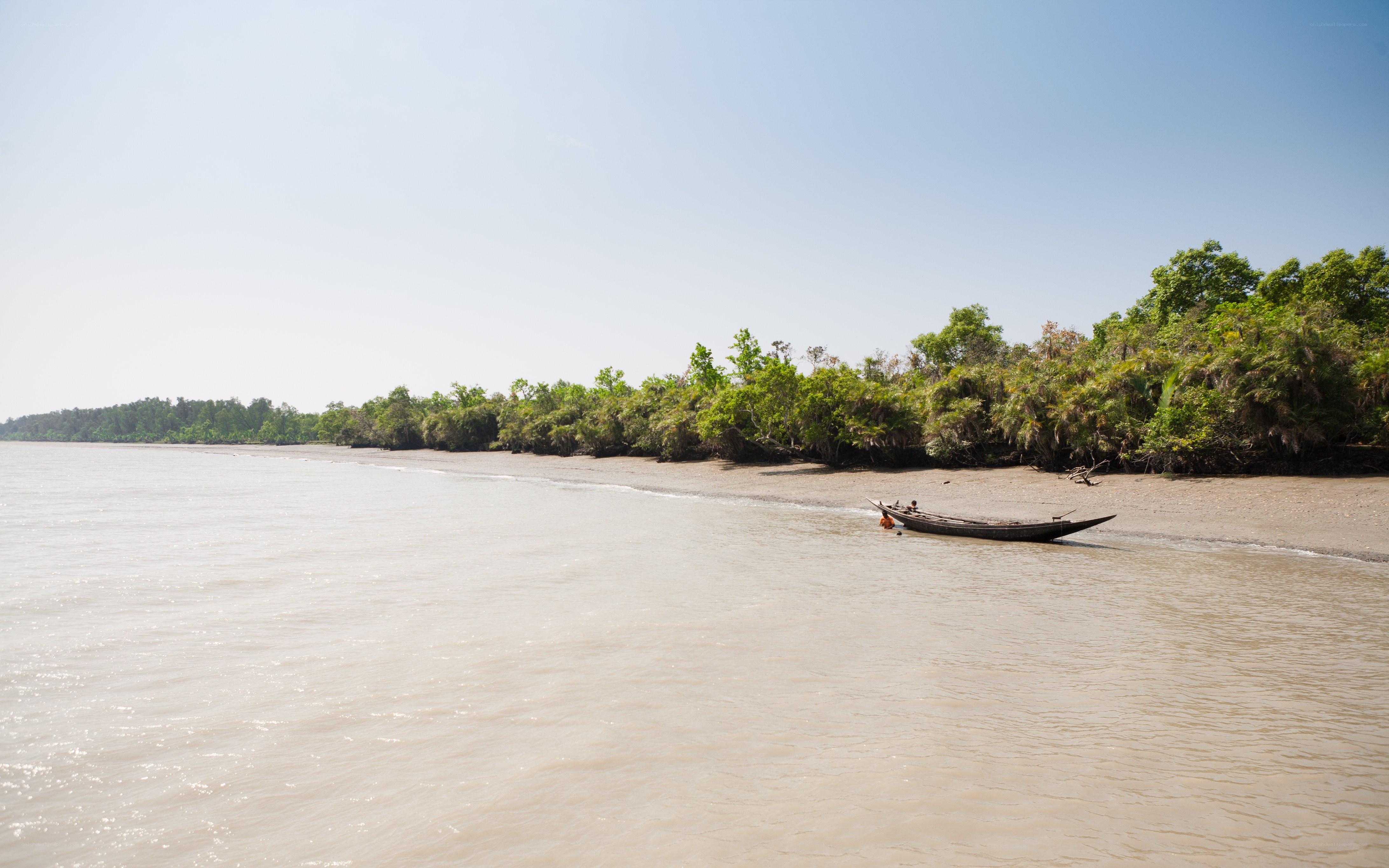 Boat on a riverbank