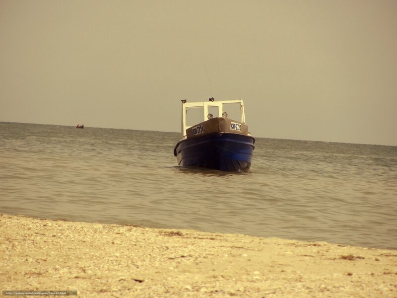 Boat on a sandy beach