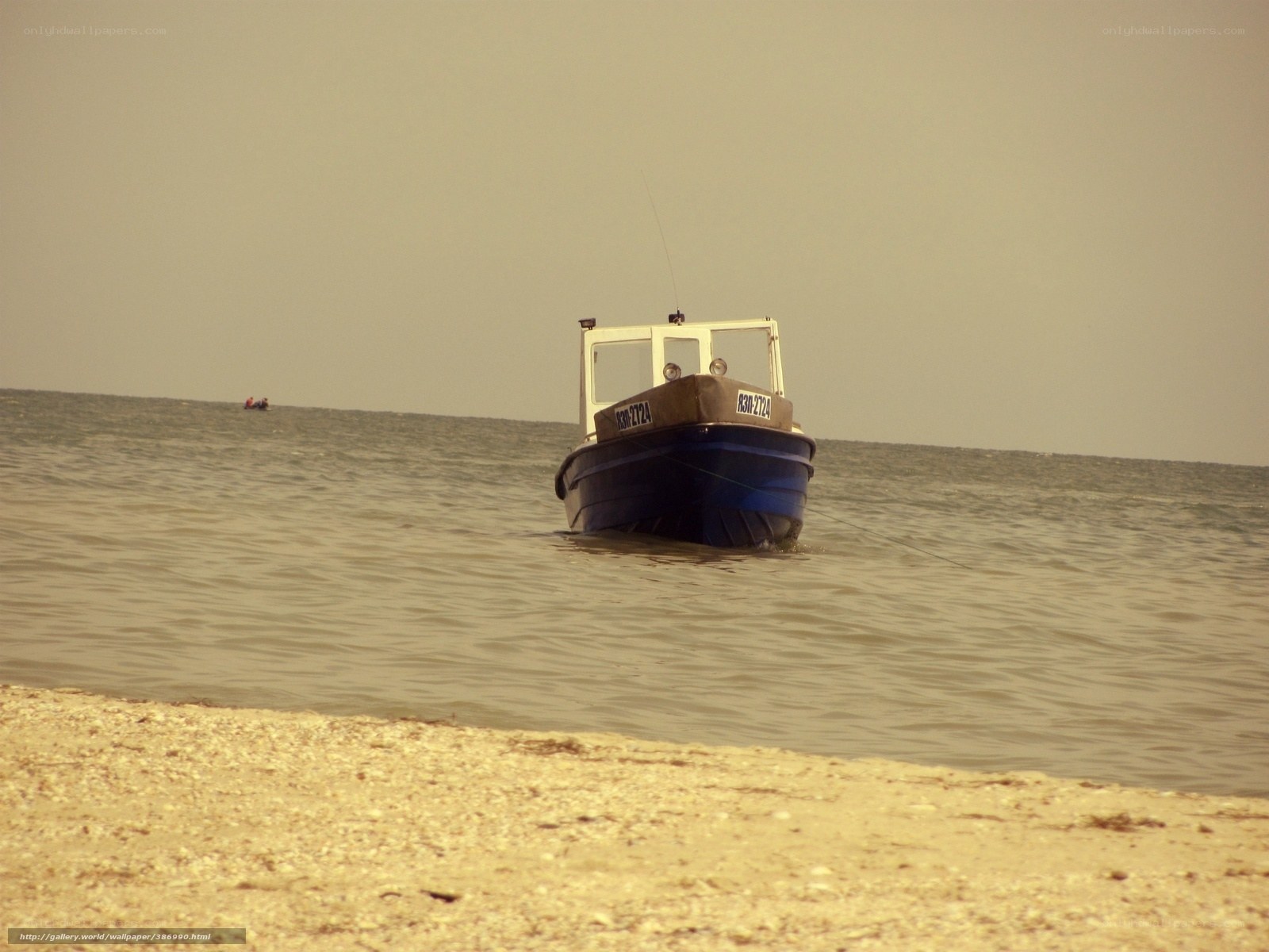Boat on a sandy beach