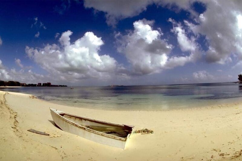 Boat on a tropical beach