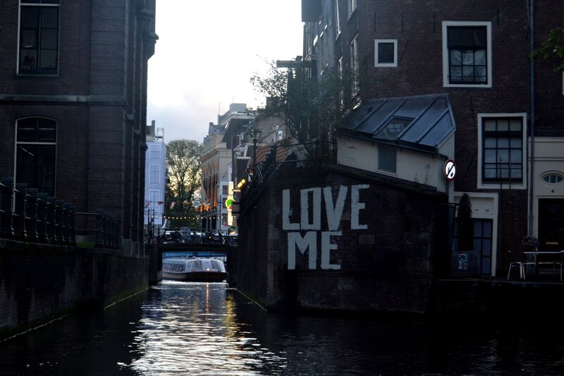 Boat on Canal — Brown, Dramatic