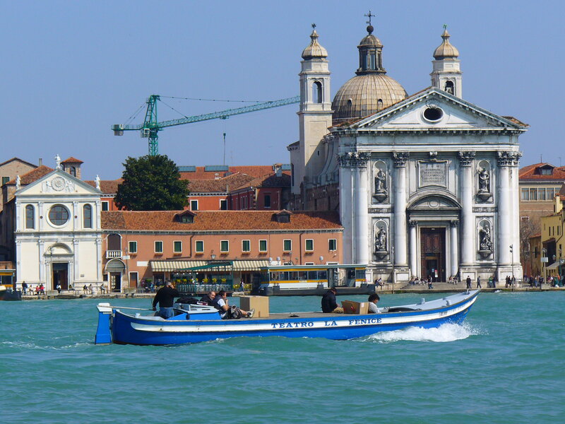 Boat on canal in Venice