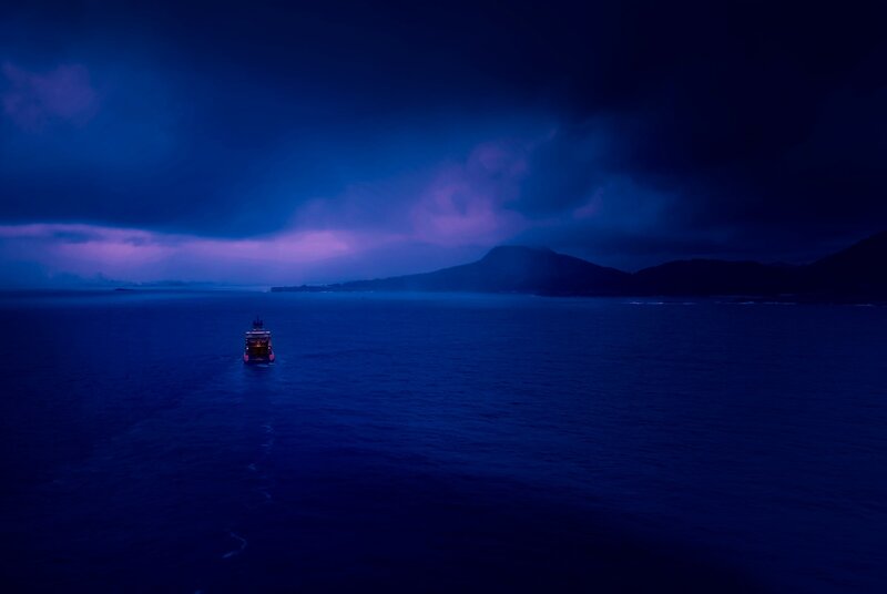 Boat on Dark Sea