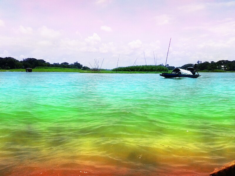 Boat on Green Water