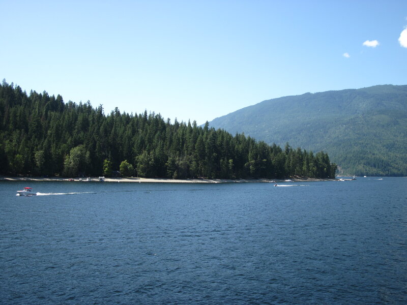Boat on Lake — Blue, Serene