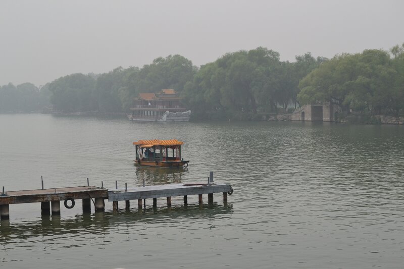 Boat on Lake — Green