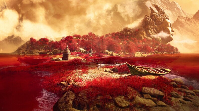 Boat on Red Landscape