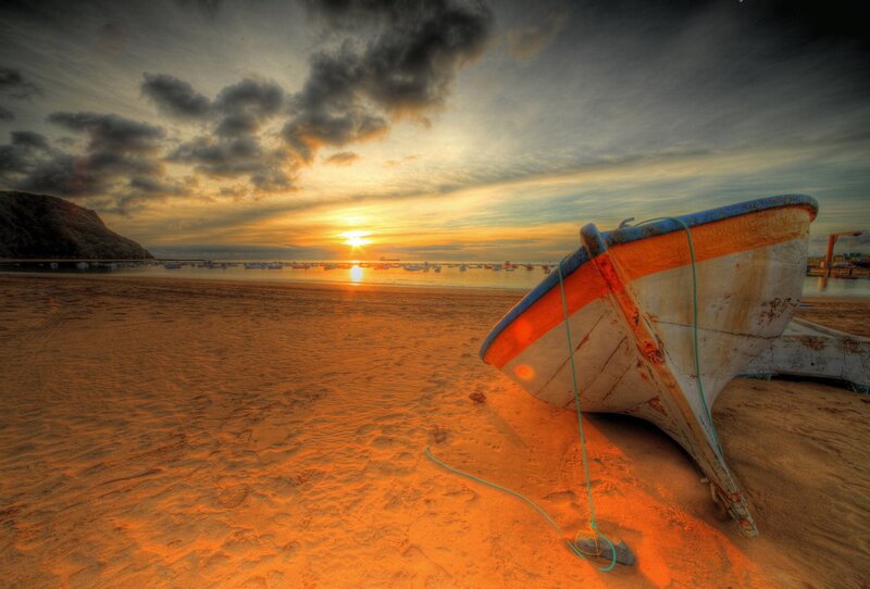 Boat on Sandy Beach