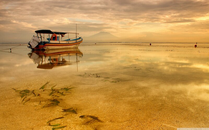 Boat on Shallow Beach