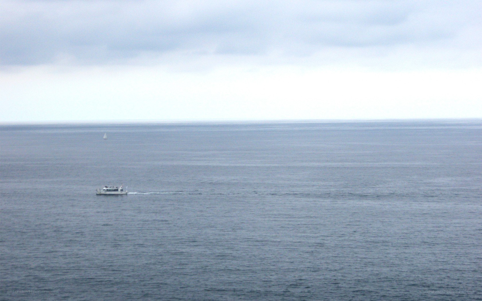 Boat on the open sea