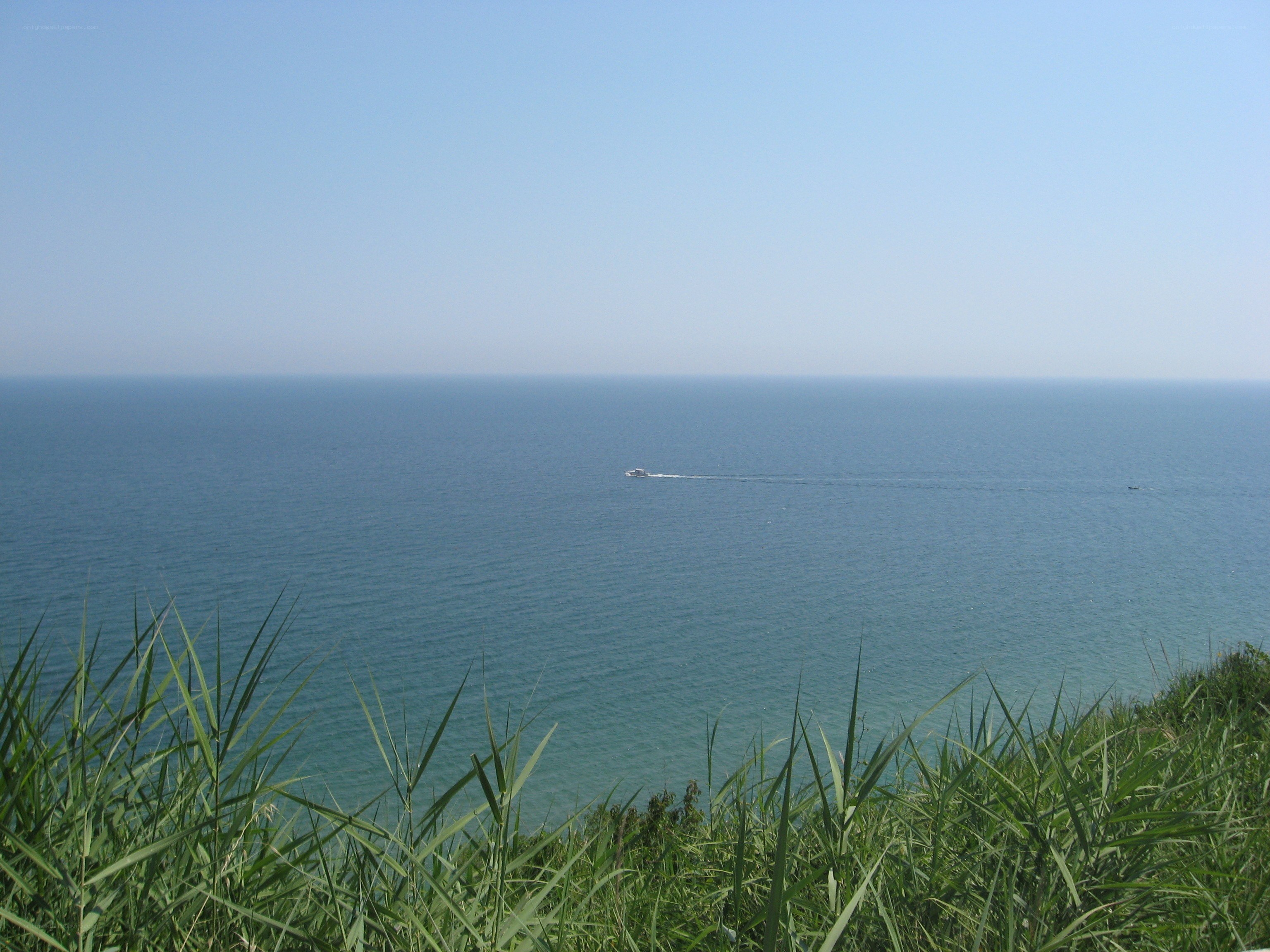 Boat on the open sea