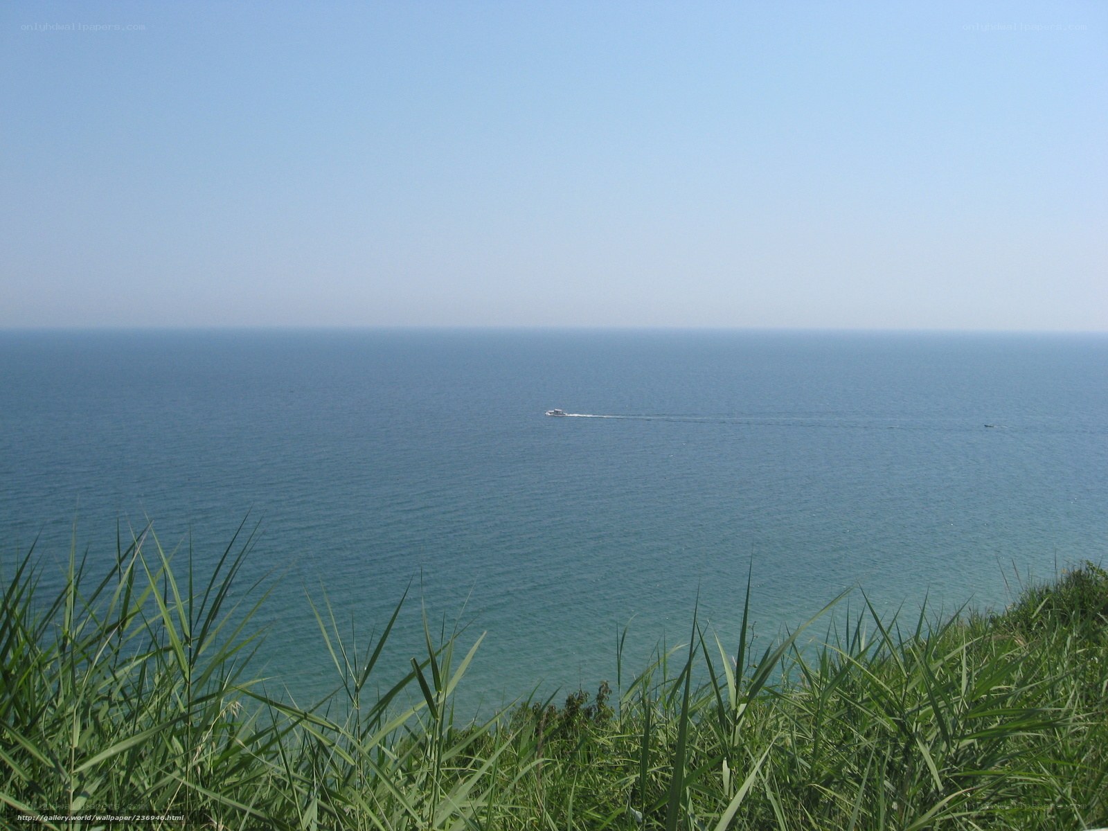 Boat on the open sea