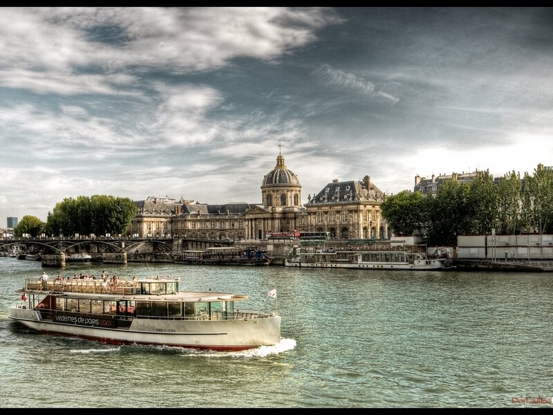 Boat on the Seine in Paris
