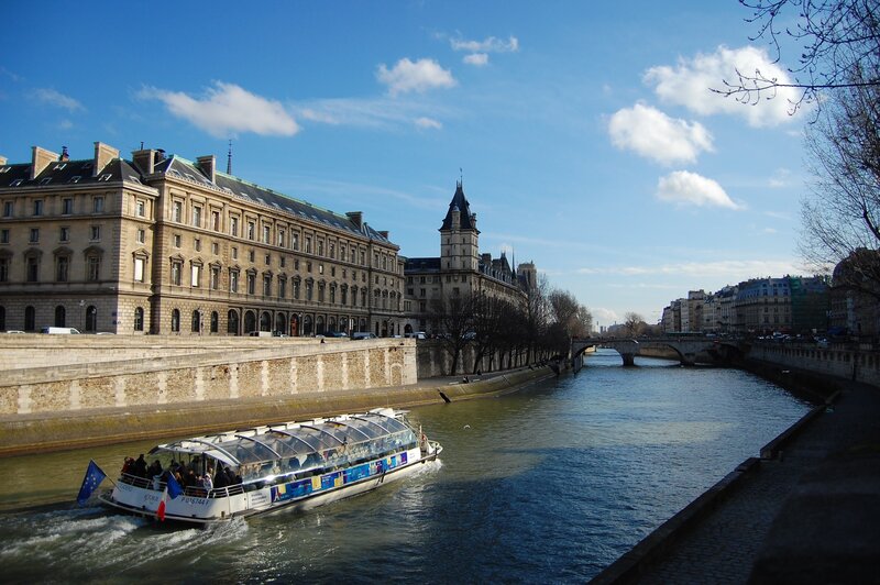 Boat on the Seine in Paris
