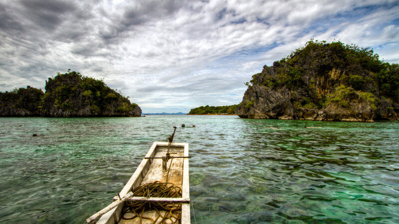 Boat on Turquoise Water — Green