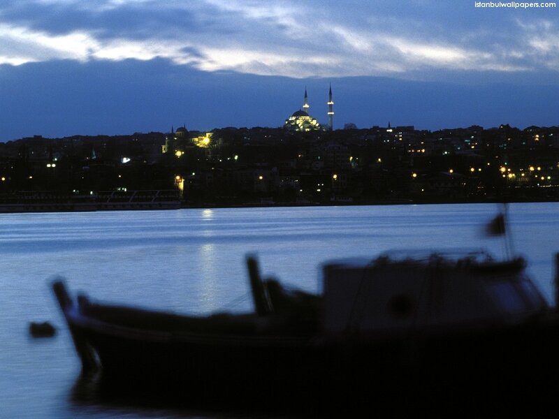 Boat on Water at Night