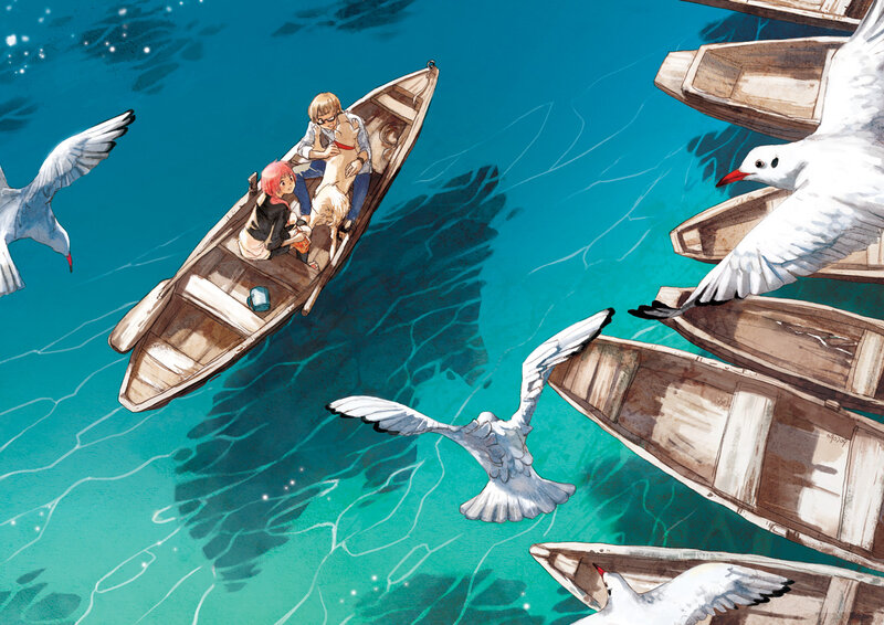 Boat ride with seagulls