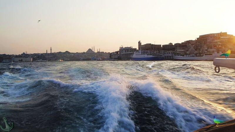 Boat Wake in Harbor