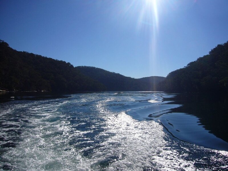 Boat Wake on River