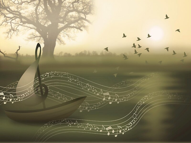 Boat with Musical Notes
