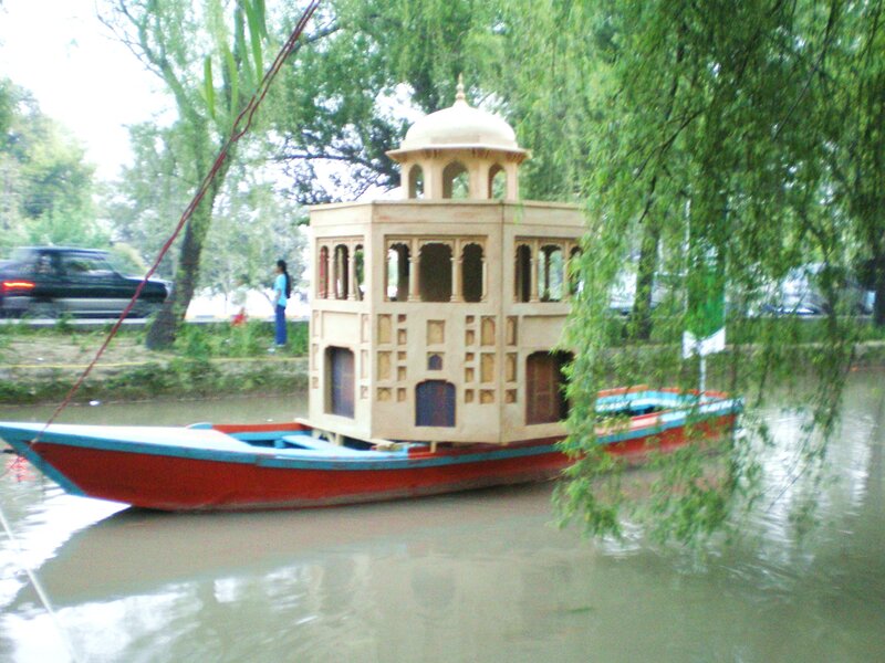 boat with ornate structure