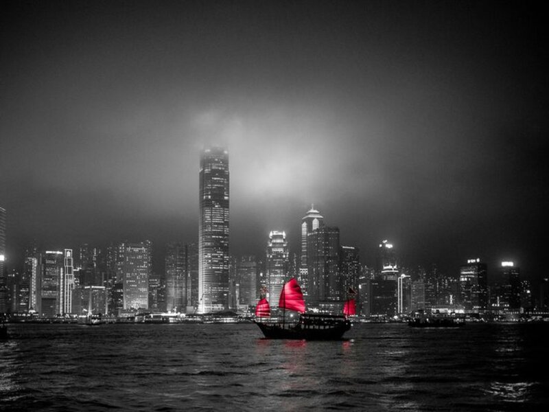 Boat with Red Sails