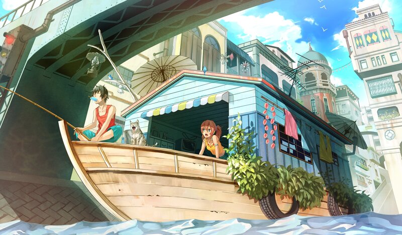 Boat with Two People