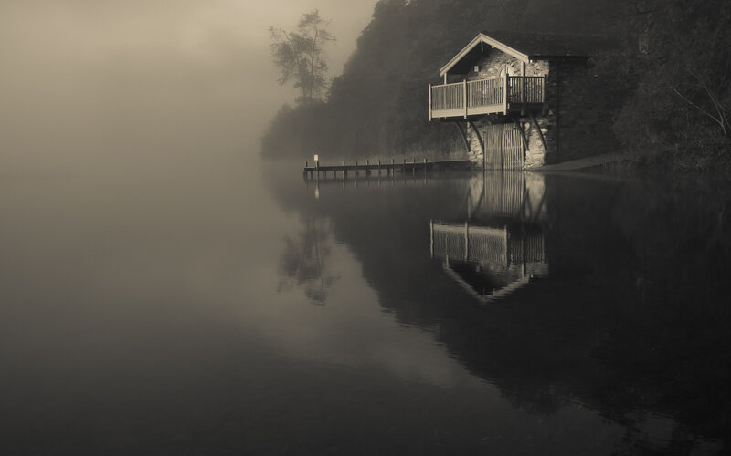 Boathouse on a Lake