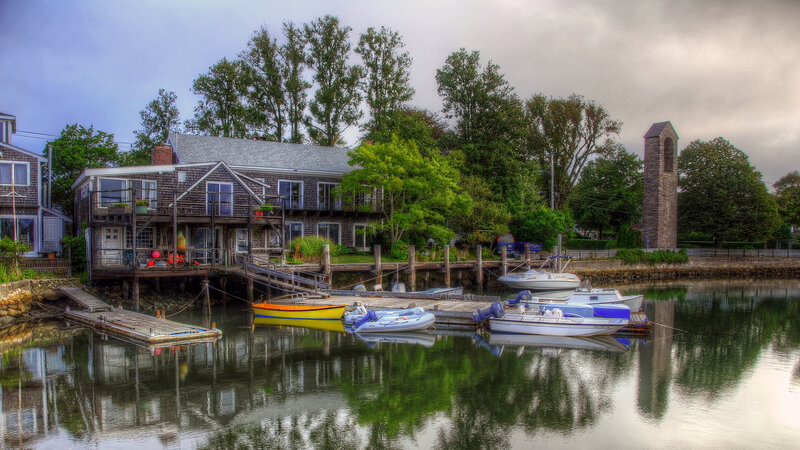 Boats at a Dock — Green