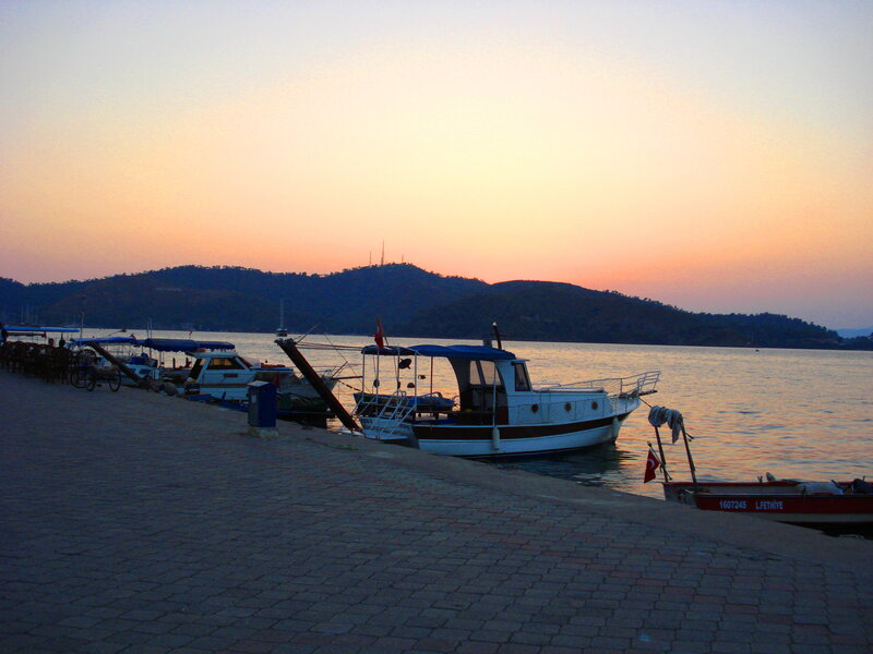 Boats at a Harbor — Orange
