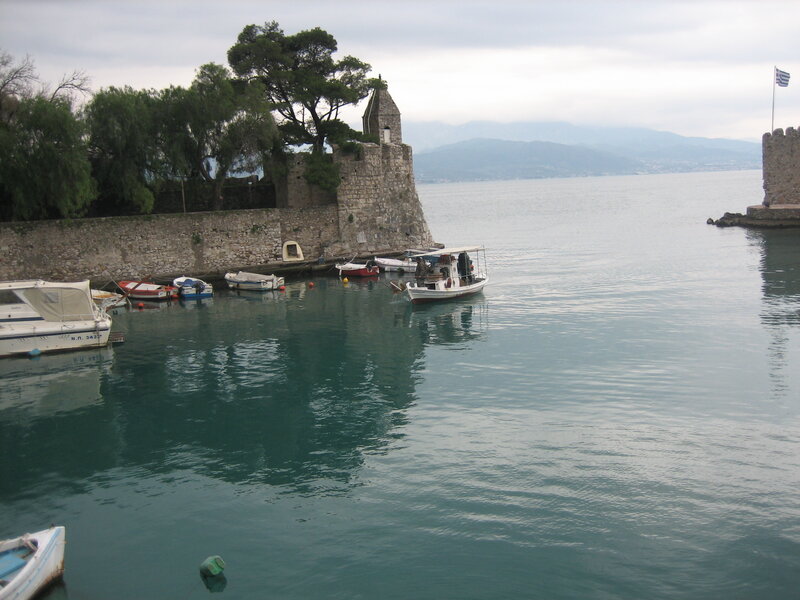 Boats at a historic harbor
