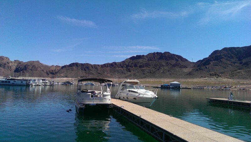 Boats at a Marina — Blue, Serene, Afternoon
