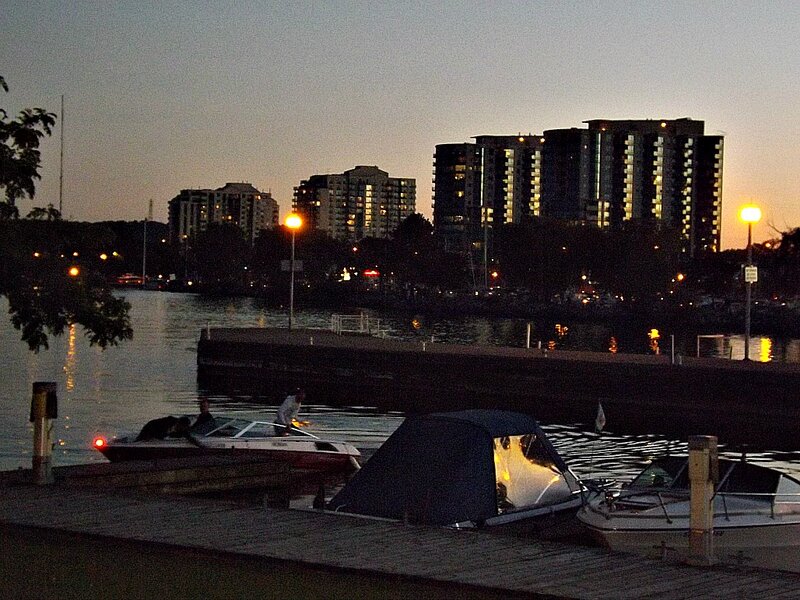 Boats at a Marina — Dark Blue