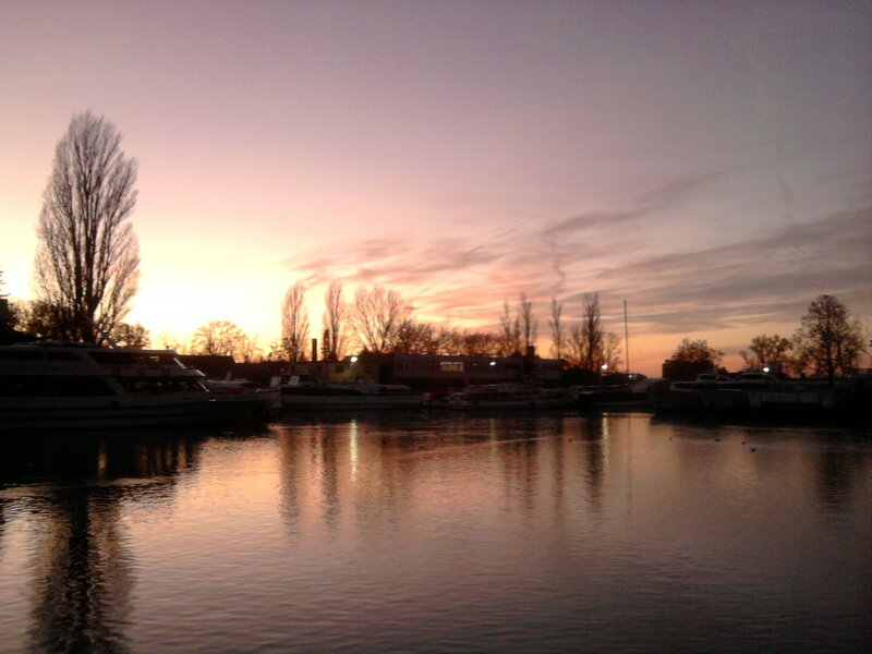 Boats at a Marina — Pink