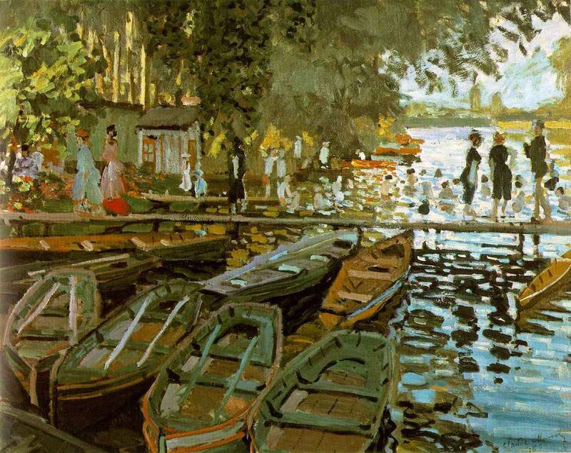 Boats at a riverside park