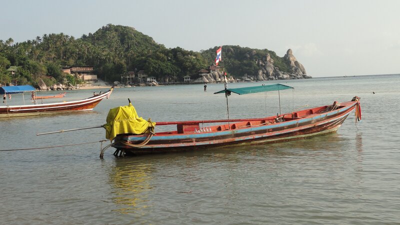 Boats at a tropical beach