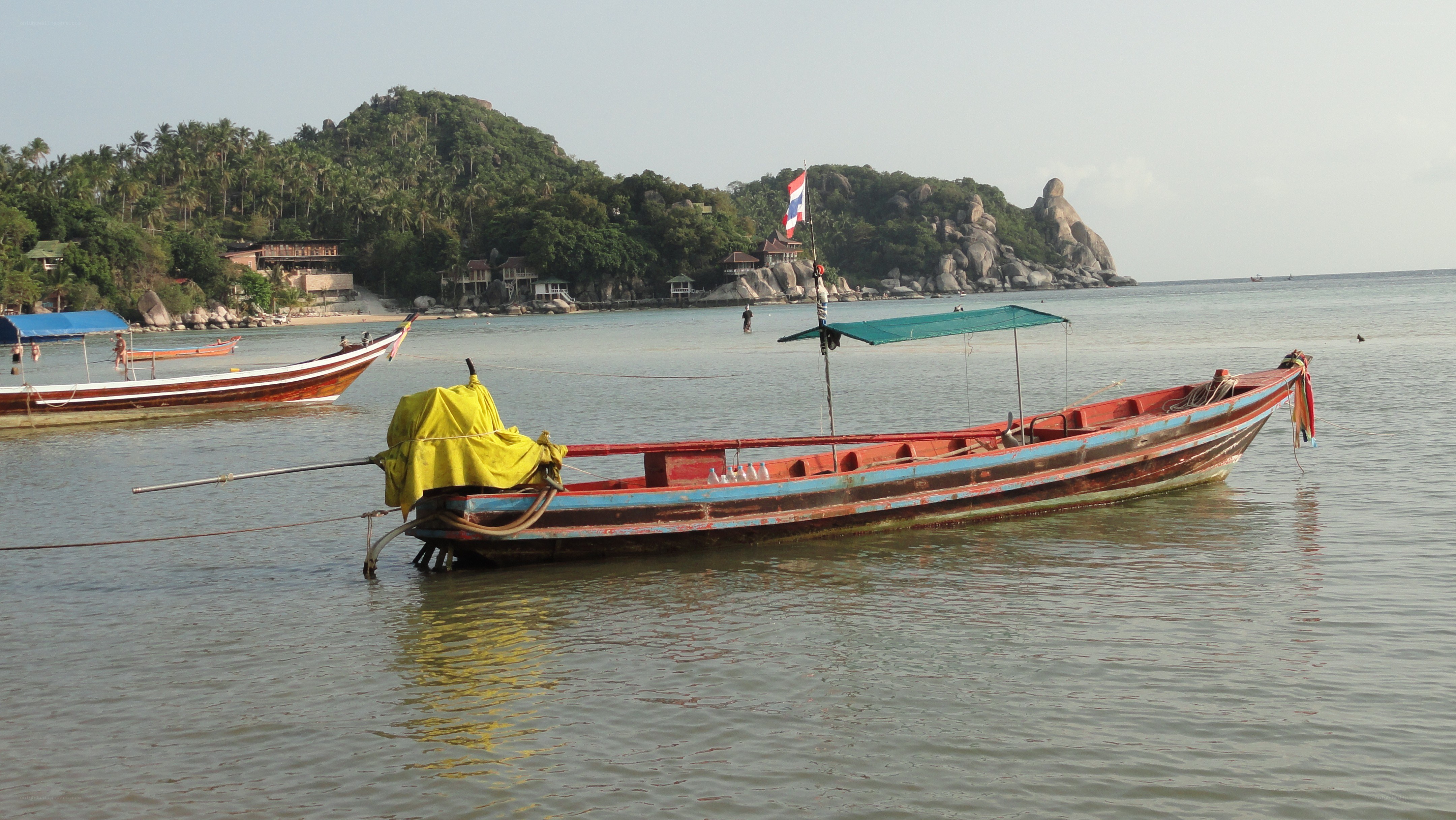 Boats at a tropical beach