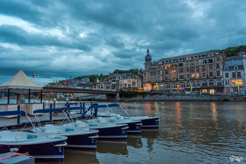 Boats Docked on River