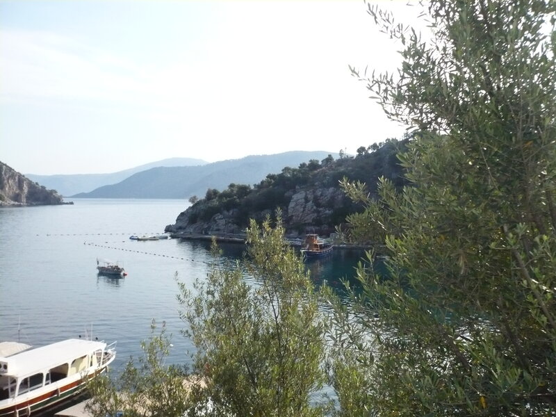 Boats in a Bay — Blue, Serene, Afternoon, Photograph