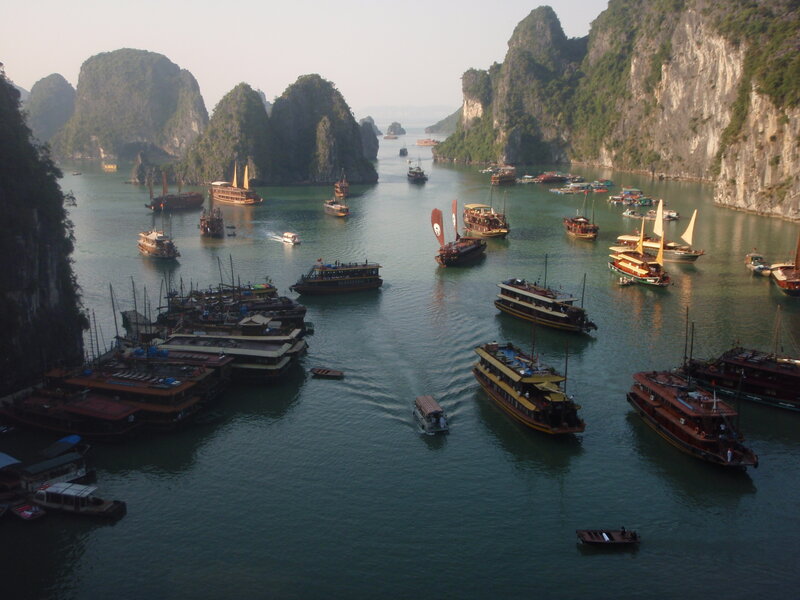 Boats in a Bay — Green