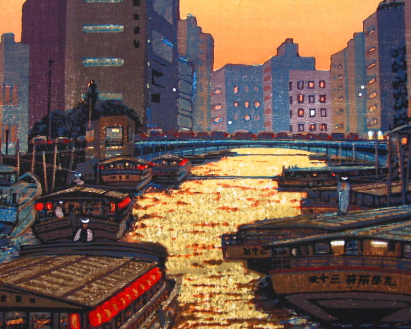 Boats in a Canal — Orange