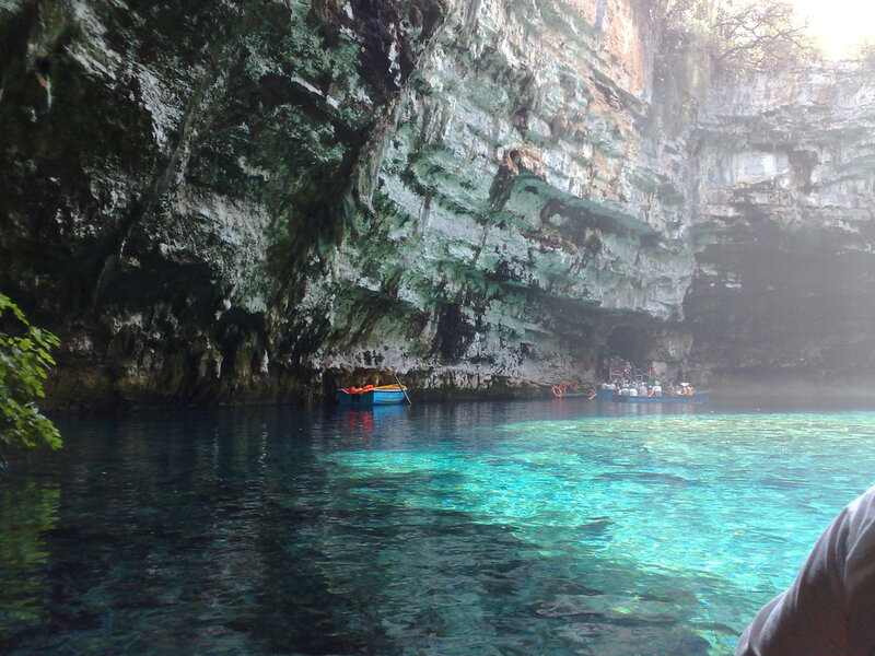 Boats in a Cave — Blue