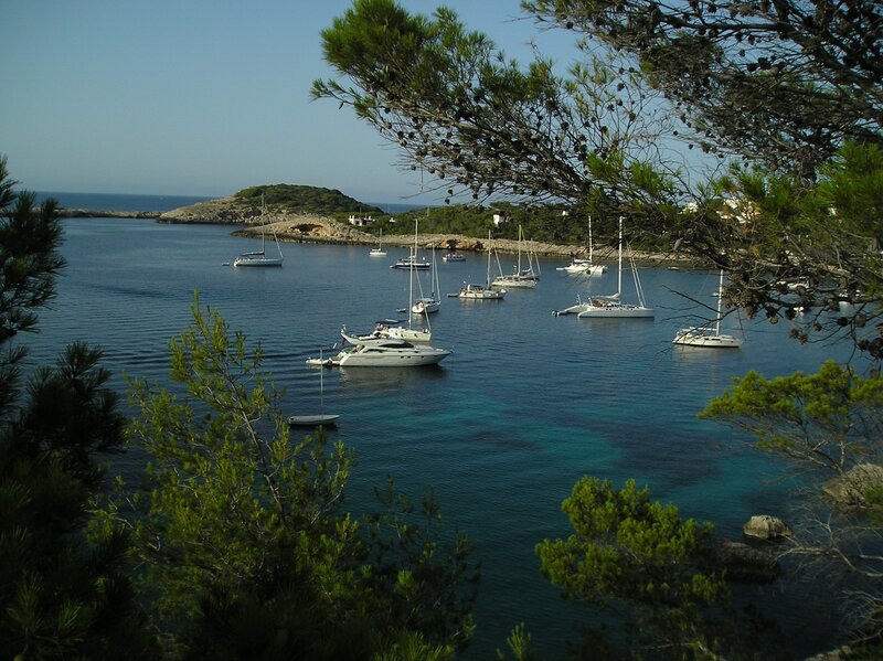 Boats in a coastal bay