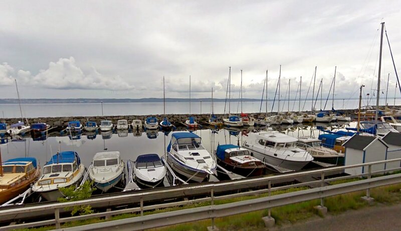 Boats in a Harbor — Blue, Calm, Afternoon, Photograph, Water